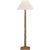 Transitional Chapman & Myers by Visual Comfort Signature Strie Buffet Lamp in Gilded Iron with Linen Shade For Sale - Image 3 of 3