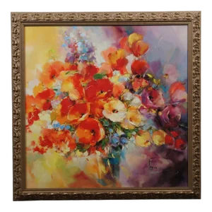 Anna Razumovskaya Bright Moment 2 Embellished Floral Bouquet Giclee 34"