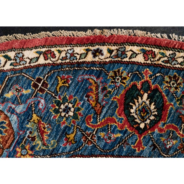 Early 21st Century Oriental Hand Knotted Round Rug 8' x 8' #21389 For Sale - Image 5 of 8