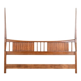 John Widdicomb Mid-Century Modern Walnut King Size Headboard For Sale