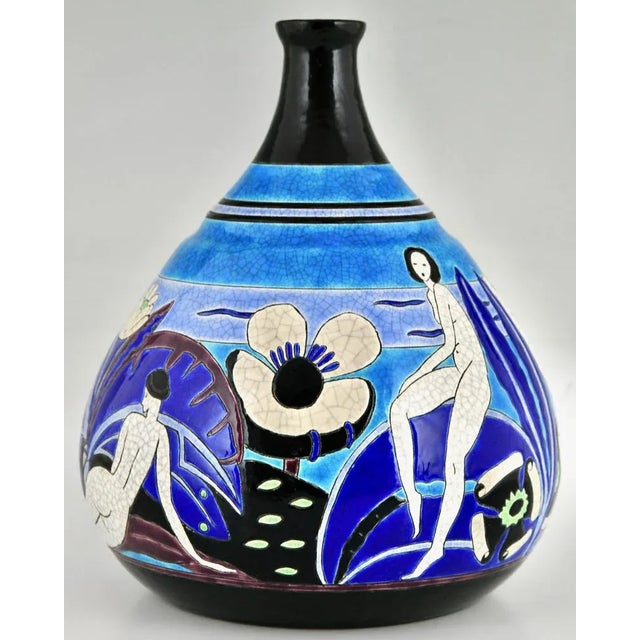 Art Deco Vase in Ceramic, 1925 For Sale - Image 3 of 13
