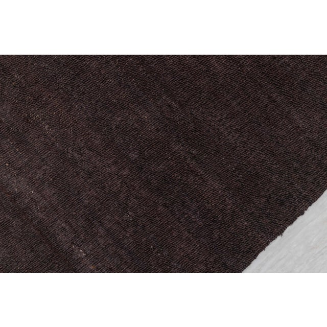 Brown Solid Handwoven Premium Natural Jute Yarn Flatweave Rug 9x12 Ft. For Sale - Image 4 of 12