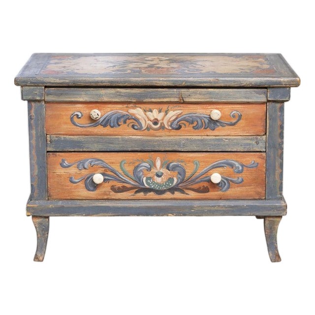 Late 19th Century Scandinavian Hand-Painted Specimen Chest For Sale