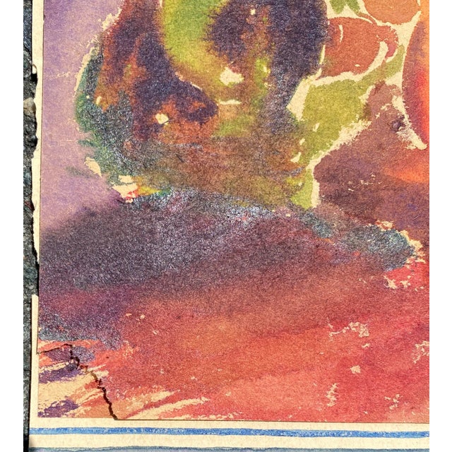 Figurative 1950s Florence Rogers European Figural Watercolor For Sale - Image 3 of 5