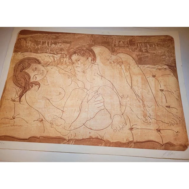 Hans ERNI (1909-2015) Motherhood, 1970 Original lithograph Signed in pencil and numbered. This one bears the number...