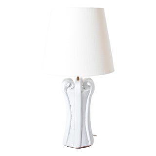 Kasaï Henry White Ceramic Lamp by Barracuda Interiors For Sale