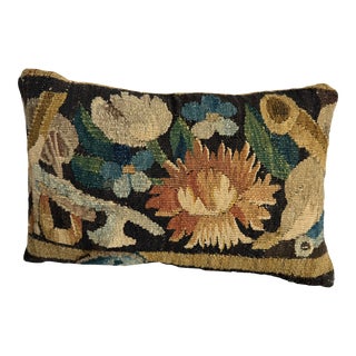 Brussels Flemish Pillow Made from 17th Century Tapestry Fabric For Sale