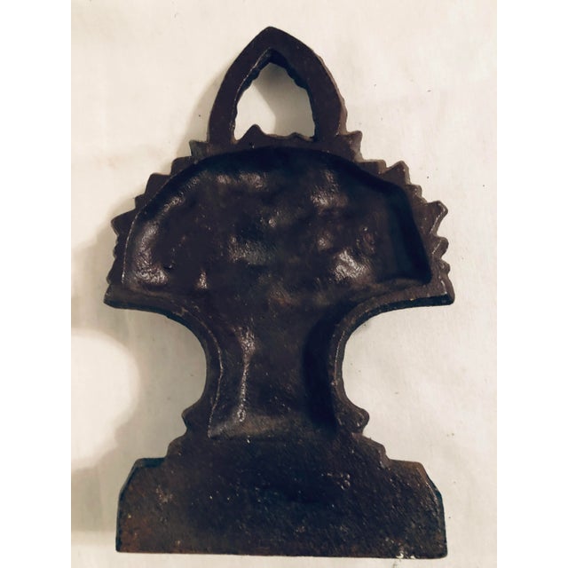 American Cast Iron Bouquet Door Stop For Sale - Image 3 of 6