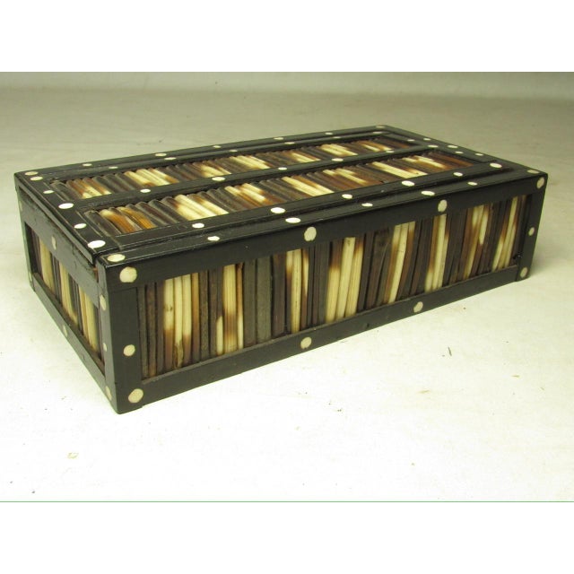 Wood Anglo Indian Quill Pencil Box For Sale - Image 7 of 13
