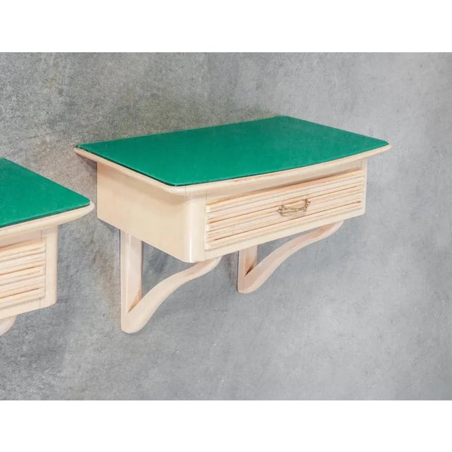 Wood Italian Bedside Tables in the Style of Valabrega, Set of 2 For Sale - Image 7 of 9