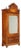 Umbertino Walnut Wardrobe with Mirrored Door For Sale