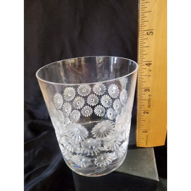 Lalique 1970s Lalique Napsbury Crystal Double Old Fashioned Glasses - Set of 5 For Sale - Image 4 of 4