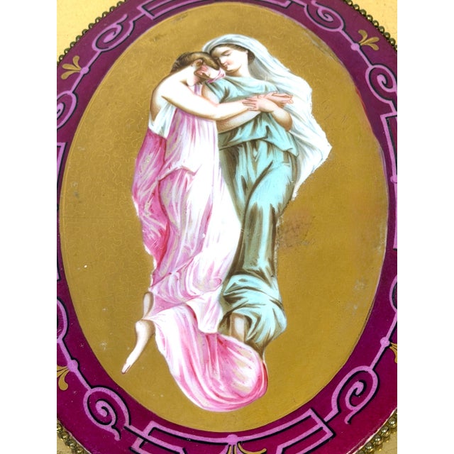 19th Century Pair Old Paris Porcelain Allegorical Plaques Depicting Joys and Sorrows of Love For Sale - Image 5 of 14