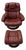 Ekornes Stressless Vegas (Large) Scandinavian Burgundy Leather Size Large Recliner & Ottoman For Sale