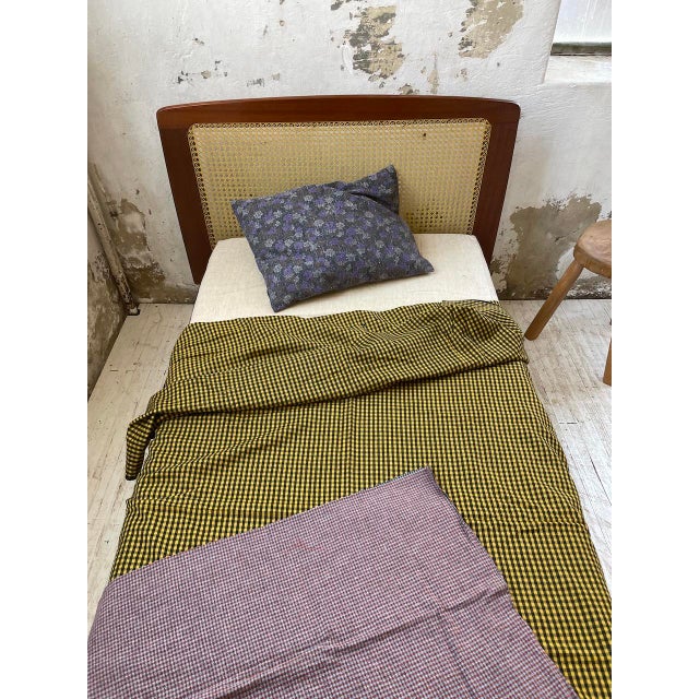 Teak and Cane Bed attributed to Roger Landault, 1960s For Sale - Image 11 of 18