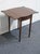 Brown Vintage Antique Solid Mahogany Traditional Hepplewhite Style 26" Drop Leaf Accent End Table For Sale - Image 8 of 15