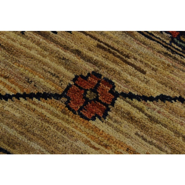 1970s 1970s Vintage Gabbeh Tan Wool Rug - 6′3″ × 9′ For Sale In New York - Image 6 of 9