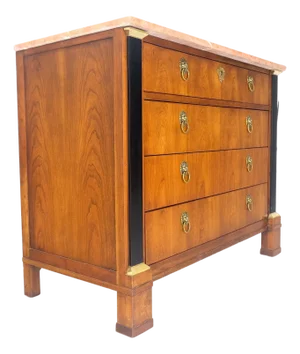 Baker 4 Drawer Marble Top Neoclassical Empire Revival Console Chest Dresser MINT