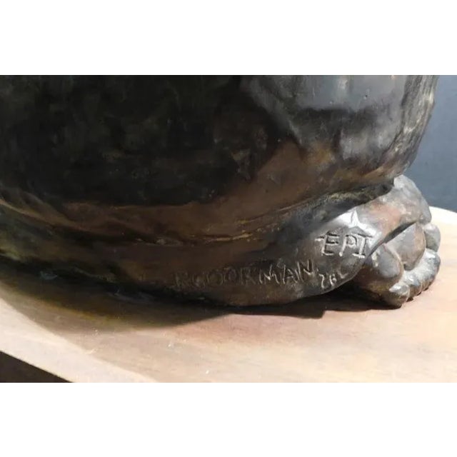 Metal R. C. Gorman "Seated Woman" Bronze Sculpture Hand Signed For Sale - Image 7 of 7