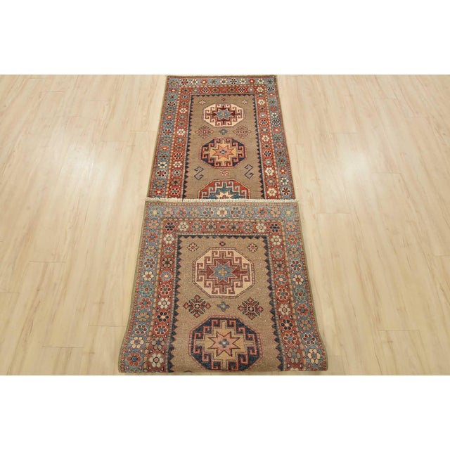 Kazak Runner 2’8” X 9’5” Brown Wool Tribal Hand-Knotted Oriental Rug For Sale - Image 12 of 13