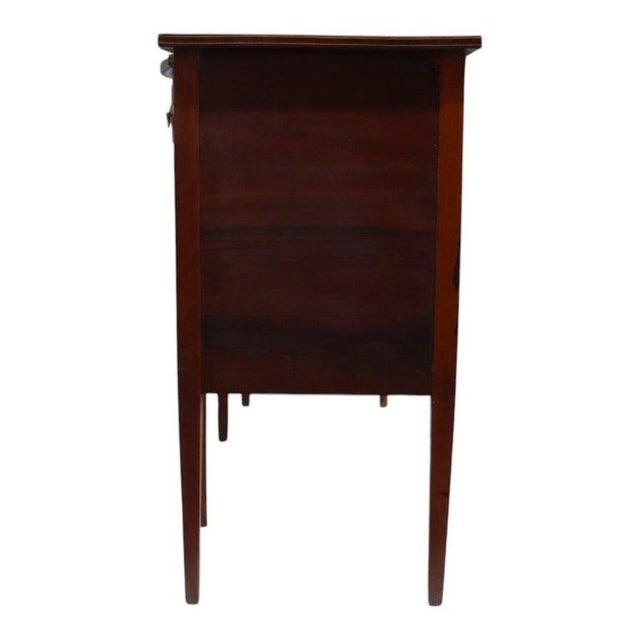 English Serpentine Hepplewhite Mahogany Banded & Inlaid Sideboard C1920 For Sale - Image 9 of 13