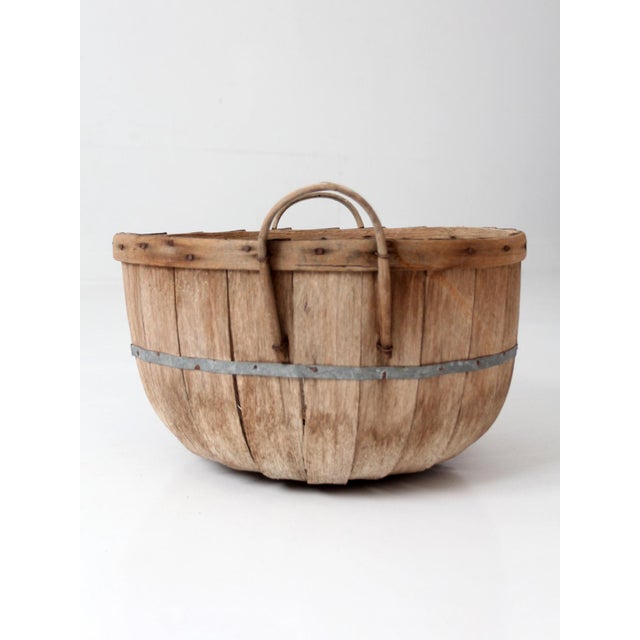 Brown Antique Orchard Basket For Sale - Image 8 of 16