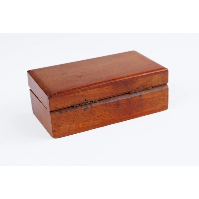Late 19th Century Late 19th Century Rectangular Treen Wood Box With Three Divided Compartments Inside For Sale - Image 5 of 5