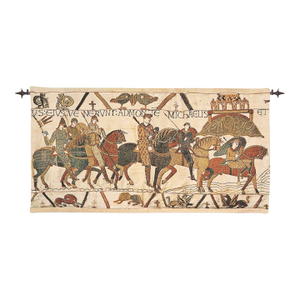 Bayeux - Mont St. Michel Loom Woven Tapestry - 92 X 175 Cm (3'0" X 5'9") - Requires Rod Size 4