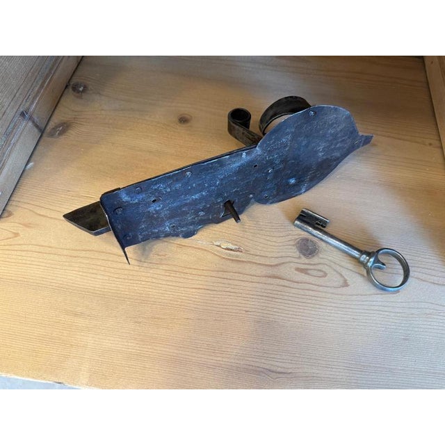 Baroque Iron Door Lock with Key, Set of 2 For Sale - Image 11 of 12