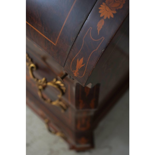 Vintage Italian Dutch Marquetry Secretary Desk For Sale - Image 13 of 18