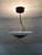 Murano Mid-Century Modern Murano Blue Glass Pendant Lamp. Mounting: Gray / Black For Sale - Image 4 of 13