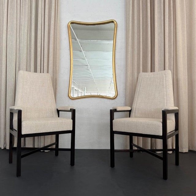 This elegant pair of Mid-Century Modern armchairs were designed by Edward Wormley for Dunbar Furniture circa 1950s. These...