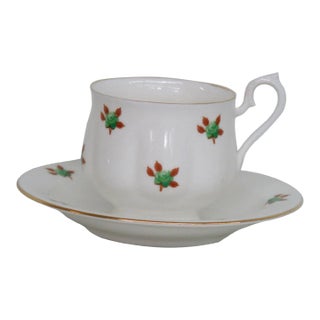 Staffordshire Bone China Set of Tea Cup and Saucer - 2 Pieces For Sale