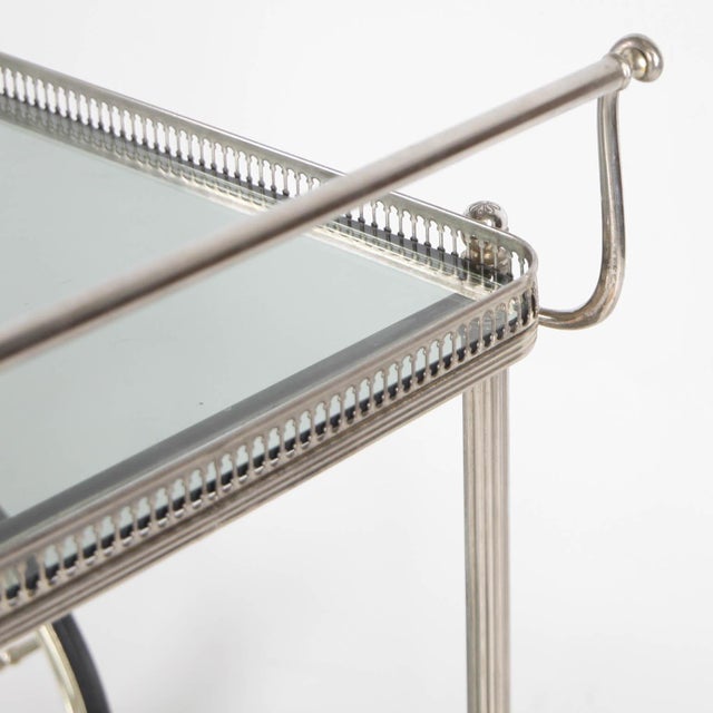 Metal Silver-Plated Metal Serving Cart, 1970s For Sale - Image 7 of 18