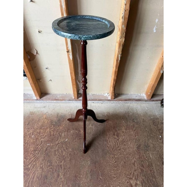The Bombay Company Pedestal Base Marble Top Plant Stand For Sale In Washington DC - Image 6 of 11