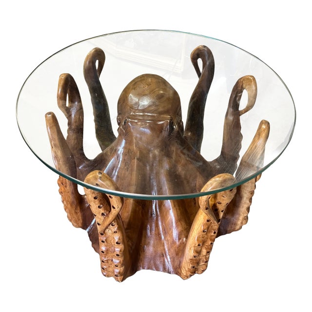 1970s Beach House Coastal Chic Octopus Coffee Table For Sale