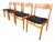 Set 4 Teak Danish Modern Dining Chairs Manner of Erik Buch 1960's For Sale
