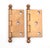 Pair of Vintage 2 X 2 In. Brass Cabinet Door Hinges For Sale - Image 4 of 4