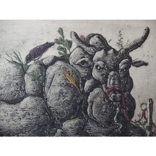 Mordecaï Moreh, Eternity of a Zebu, Etching For Sale - Image 3 of 6