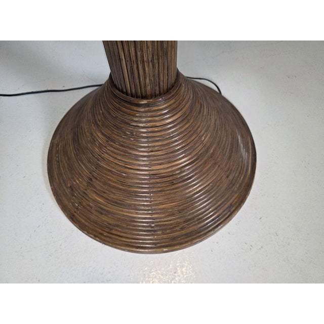 Wood Mario Lopez Toress Bamboo Palm Tree Floor Lamp, 1970s For Sale - Image 7 of 12