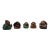 Vintage Mexican Folk Art "Las Gorditas" Terracotta Clay Figures - Set of 5 (5" Tall) For Sale