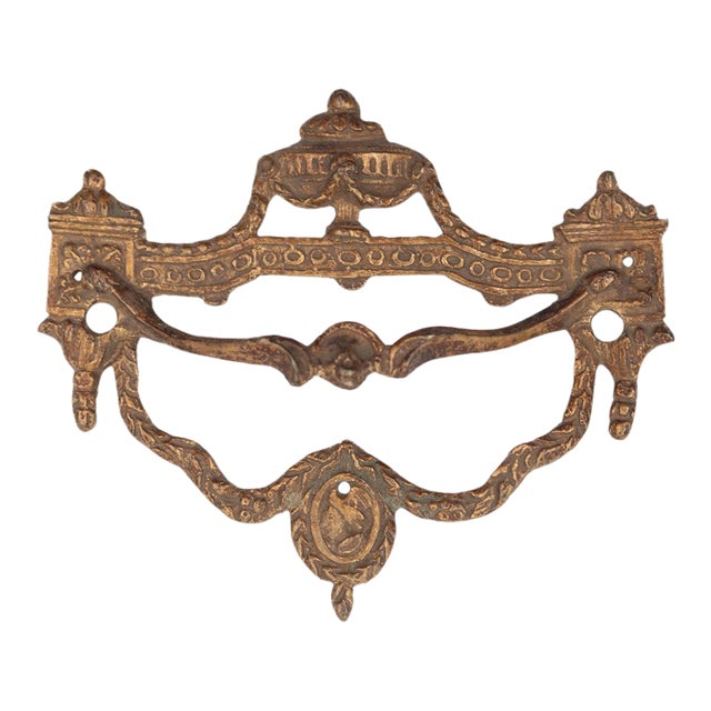 Antique Empire Style Oversized Drawer Pull For Sale