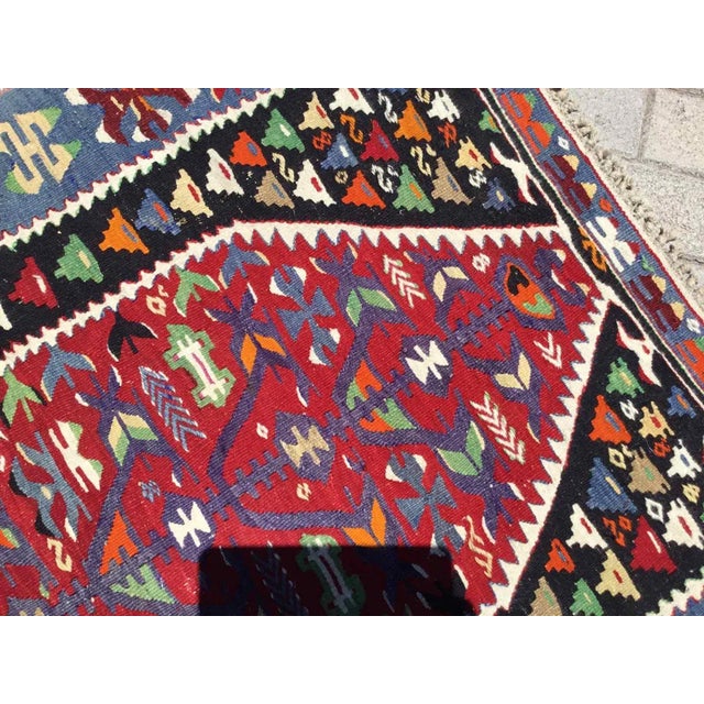 Vintage Turkish Kilim Rug, 38" X 53" For Sale In Raleigh - Image 6 of 9