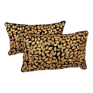 Pair of Embroidered Anke Drechsel Pillows For Sale