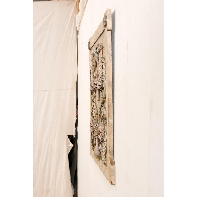 19th Century Neoclassical French Carved-Wood Plaque For Sale - Image 4 of 9