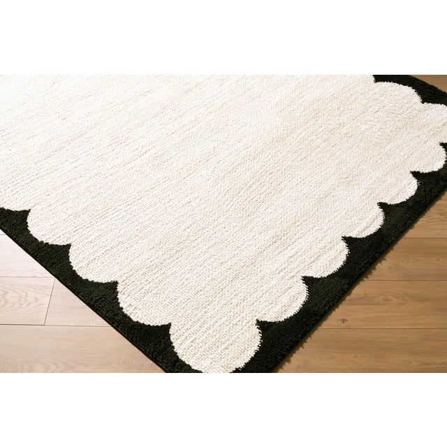 Contemporary Fossay Shag Machine Woven Rug Ivory 2x3 For Sale - Image 3 of 4