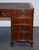 Animal Skin Burgundy Embossed Leather Top Twin Pedestal Desk from Globe Wernicke For Sale - Image 7 of 18