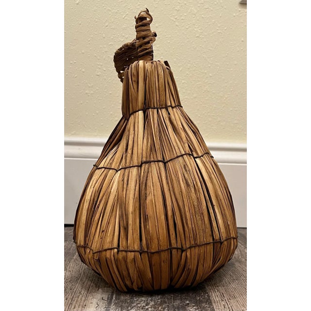 Keep spring around with fall flair visible in this unique handwoven pear! Perfect tabletop accessory for any time of year...