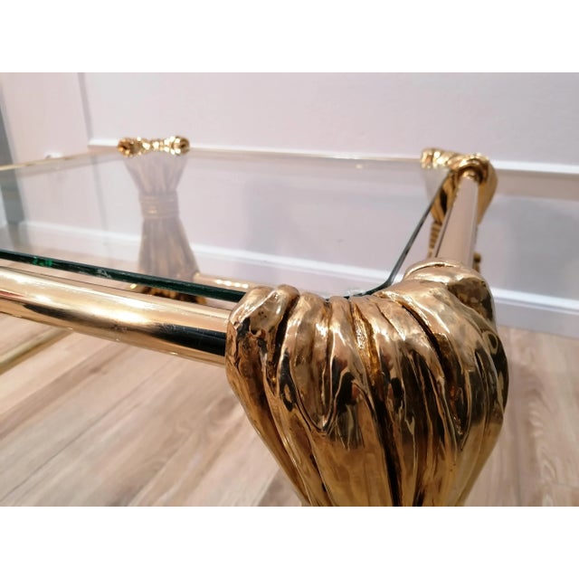Hollywood Regency Gold Coffee Table, 1970s For Sale - Image 9 of 12