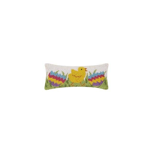Traditional Hatched Chick Easter Hook Pillow, 12" x 5" For Sale - Image 3 of 3
